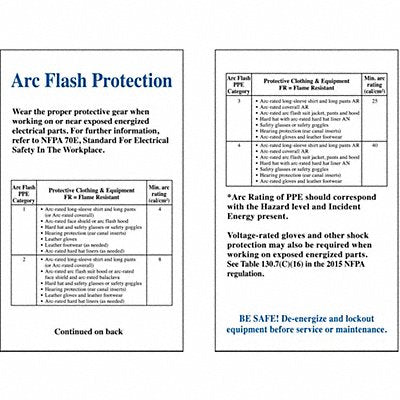 Arc Flash Wallet Card PK10