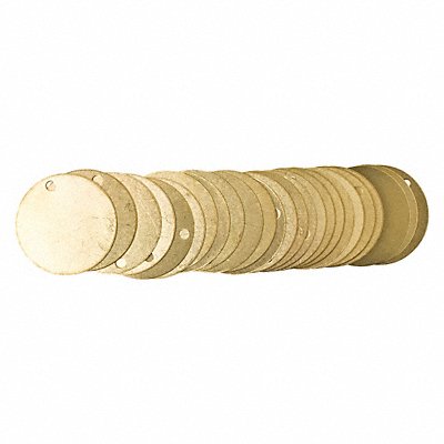 Blk Tag 2 x 2 In Brs Rnd 3/16 In PK25