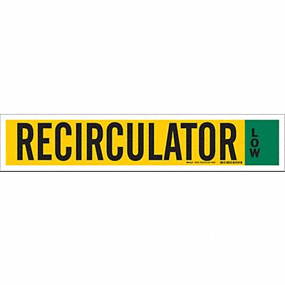 Ammonia Pipe Markers 4inHx24inW Vinyl