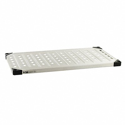 Louvered Shelf 24 W 21 D Galvanized