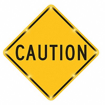 LED Notice Sign Caution Black/Yellow