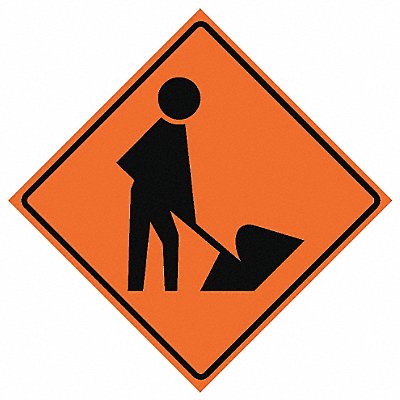 G7241 Roll Up Traffic Sign 48 H 48 W Mesh