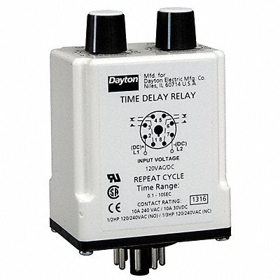 H7817 Time Delay Rlay 240VAC 10A DPDT 1.8 sec.