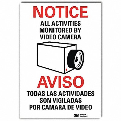 Notice Sign 10x7 In. Bilingual