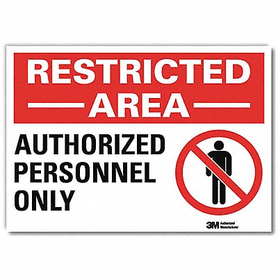 Admittance Sign 7x10 In. English