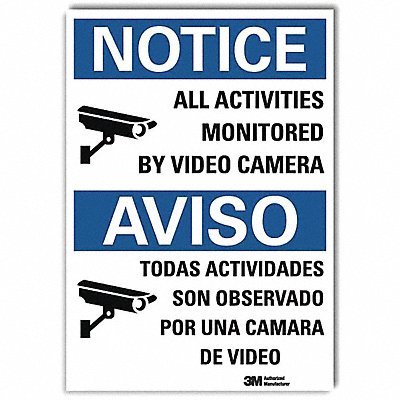 Notice Sign 14x10 In. Bilingual