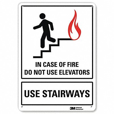 Safety Sign In Case Of Fire 14 x10