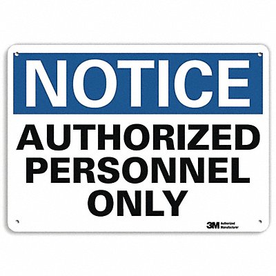 J2693 Notice Sign 7 Hx10 W English