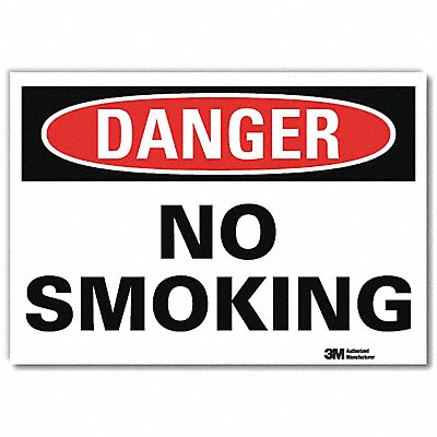 Danger No Smoking Sign 7 Hx10 W