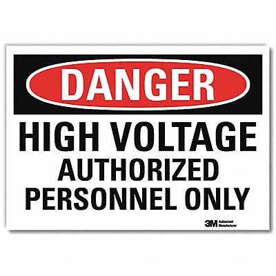 Danger Sign 7 Hx10 W English
