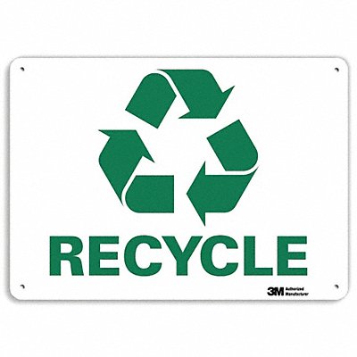 J2695 Recycling Sign 7 Hx10 W English