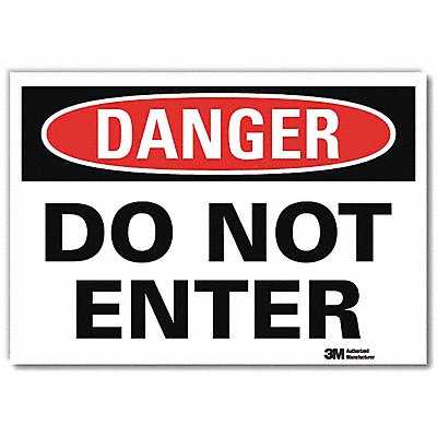 Danger Sign Do Not Enter 7 Hx10 W