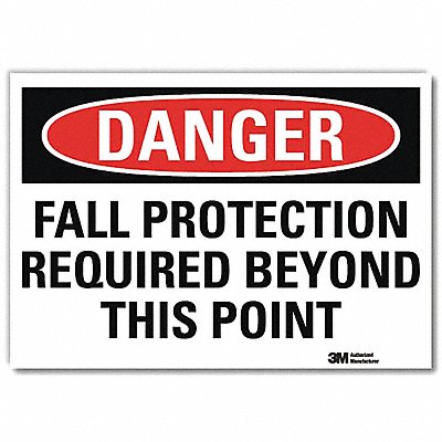Danger Sign 7 x 10 In. English
