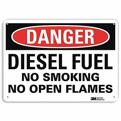 Danger No Smoking Sign Diesel 10 x14