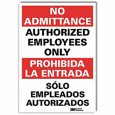 Safety Sign 14x10 In. Bilingual