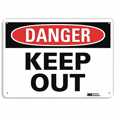 Danger Sign 10 Hx14 W English