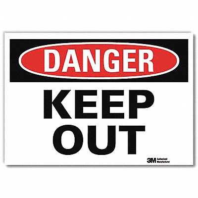 Danger Sign 7 Hx10 W English