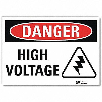 Danger Sign 10 in W x 7 in H English