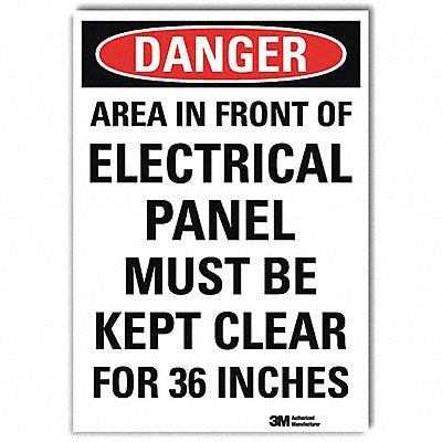 J2717 Danger Sign 14x10 In. English