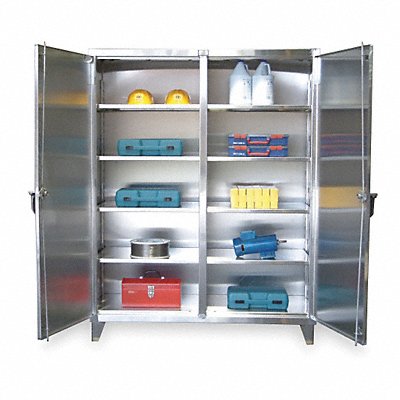 Shelving Cabinet 78 H 72 W Silver