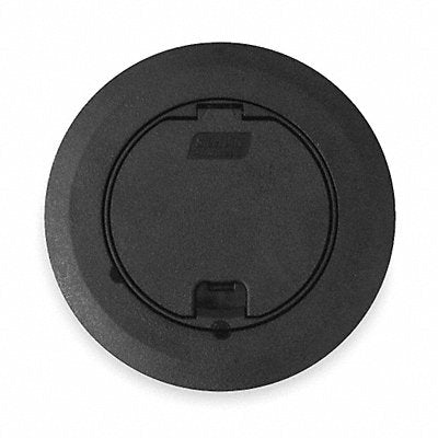 Floor Box Cover Round 6-3/4 in. Black