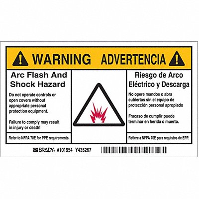 Arc Flash Protection Label PK100
