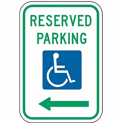 Handicap Parking Sign 18 H 12 W Alum