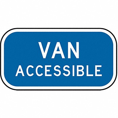 D9787 Handicap Parking Sign 6 H 12 W Alum