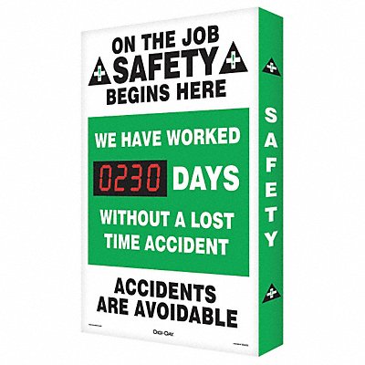 Scoreboard Job Safety 20 x 28 In.