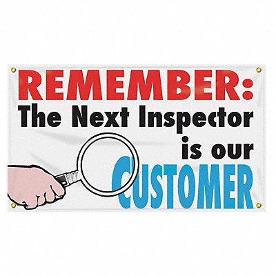Banner Remember The Inspector 24 x 48 In