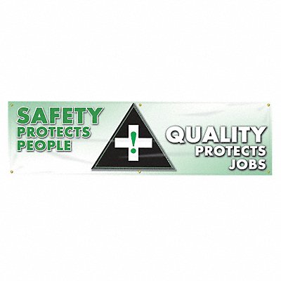 Banner Safety Protects People 28 x 96 In