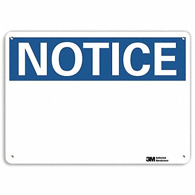 NoticeSign RecycldReflecAlum 14inWx10inH