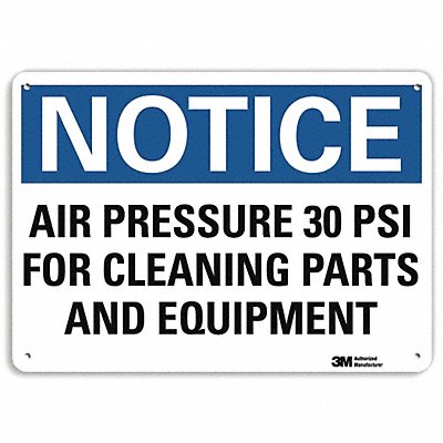 Notice Sign RecycldReflecAlum 10inWx7inH