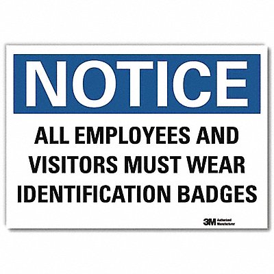 NoticeSign ReflcSelfAdhVinyl 14inWx10inH