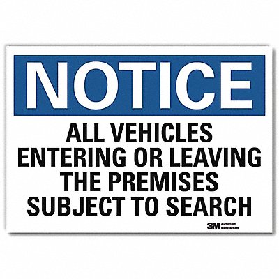 NoticeSign ReflecSelfAdhVinyl 10inWx7inH