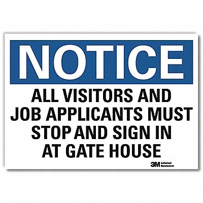 NoticeSign ReflecSelfAdhVinyl 10inWx7inH