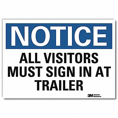 NoticeSign ReflectSelfAdhVinyl 7inWx5inH