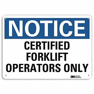 Notice Sign RecycldReflecAlum 10inWx7inH