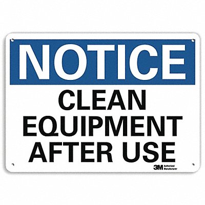 Notice Sign RecycldReflecAlum 10inWx7inH