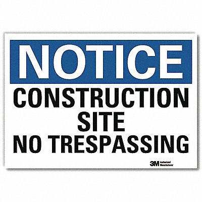 NoticeSign ReflectSelfAdhVinyl 7inWx5inH