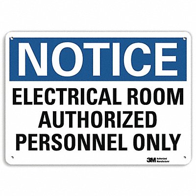 Notice Sign RecycldReflecAlum 10inWx7inH