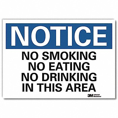 NoticeSign ReflectSelfAdhVinyl 7inWx5inH