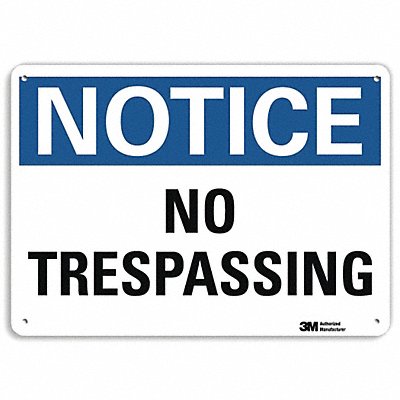 J7183 Notice Sign RecycldReflecAlum 10inWx7inH