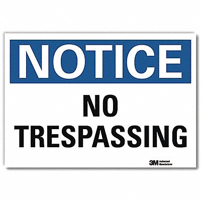 NoticeSign ReflcSelfAdhVinyl 14inWx10inH
