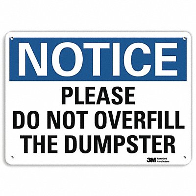 Notice Sign 10 x 14 Aluminum