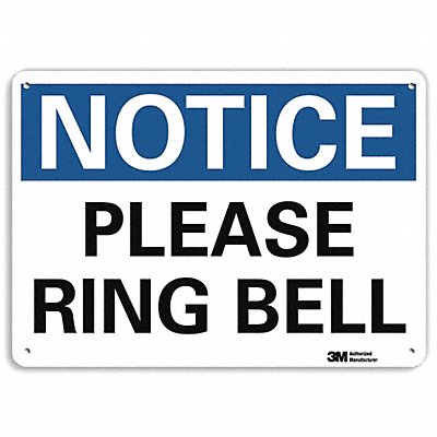 Notice Sign RecycldReflecAlum 10inWx7inH