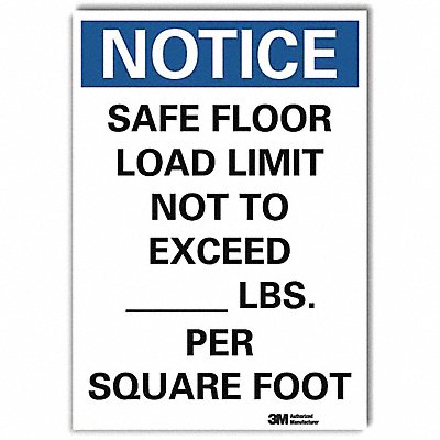 Notice Sign ReflecSelfAdhVinyl 5inWx7inH