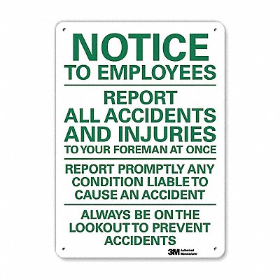Notice Sign 14 x 10 Aluminum