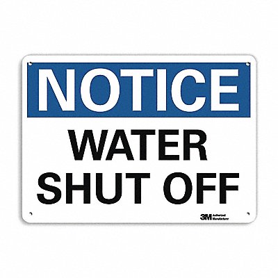 Notice Sign RecycldReflecAlum 10inWx7inH