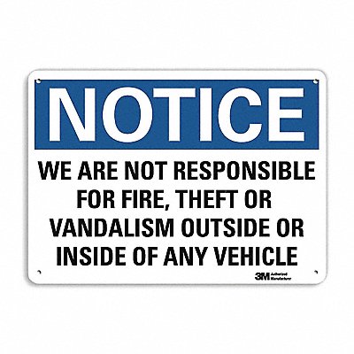 Notice Sign 10 x 14 Aluminum